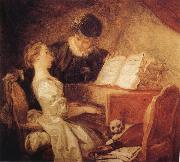 Jean Honore Fragonard The Music Lesson Spain oil painting artist